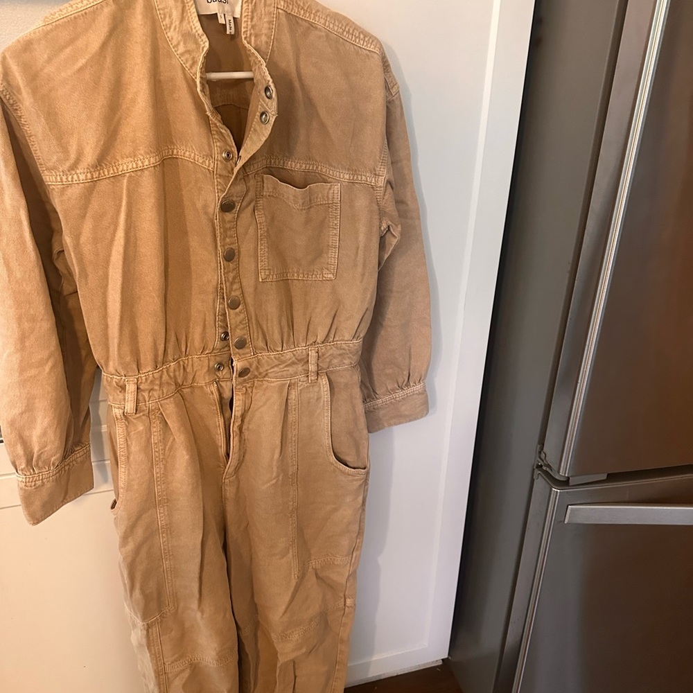 ba&sh Tan Safari Jumpsuit
